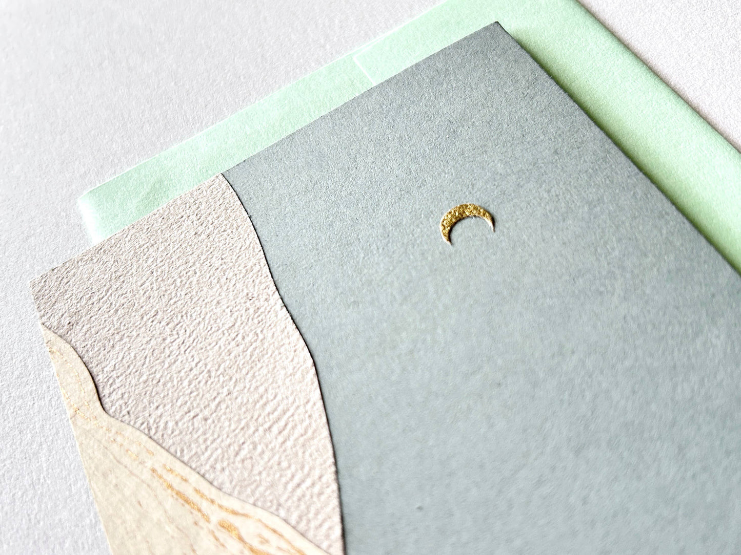 Runaway Press Winter Collage Card, Dusk Winter Pine