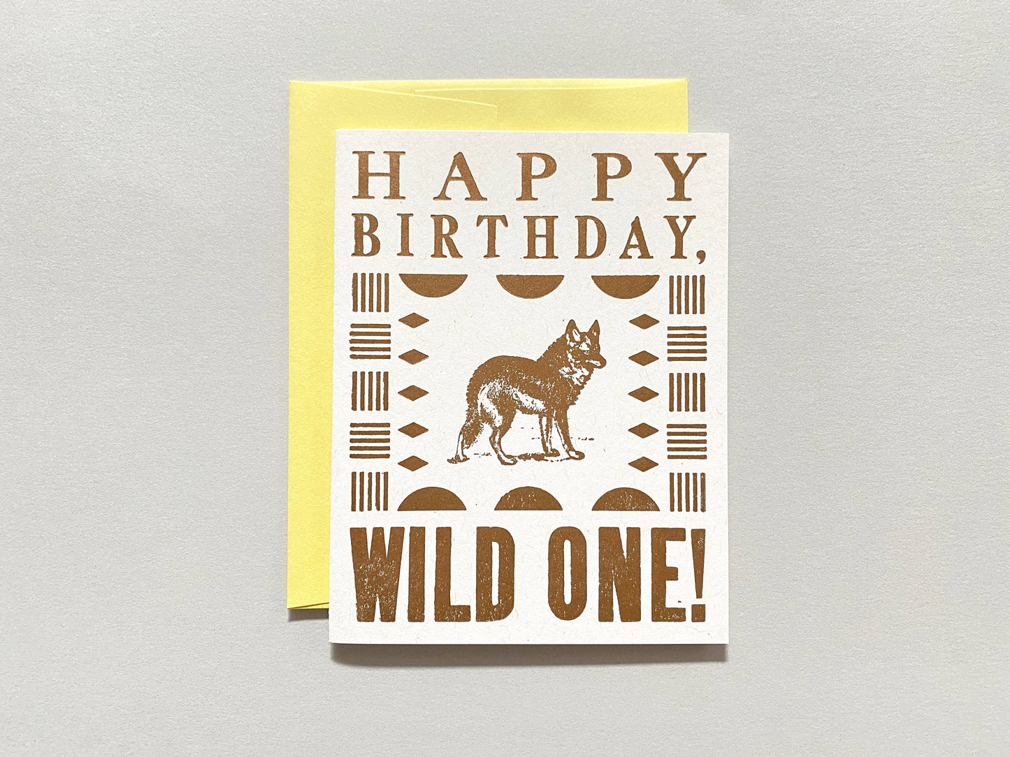 Runaway Press Letterpress Card, Happy Birthday Wild One