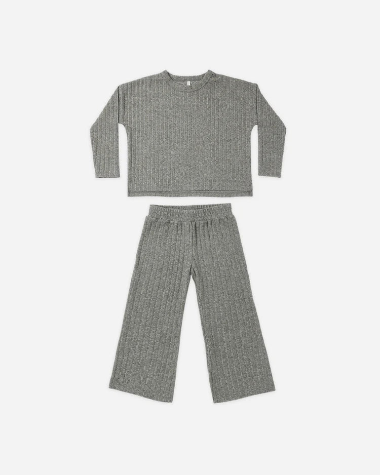Rylee + Cru Cozy Rib Knit Set, Evergreen