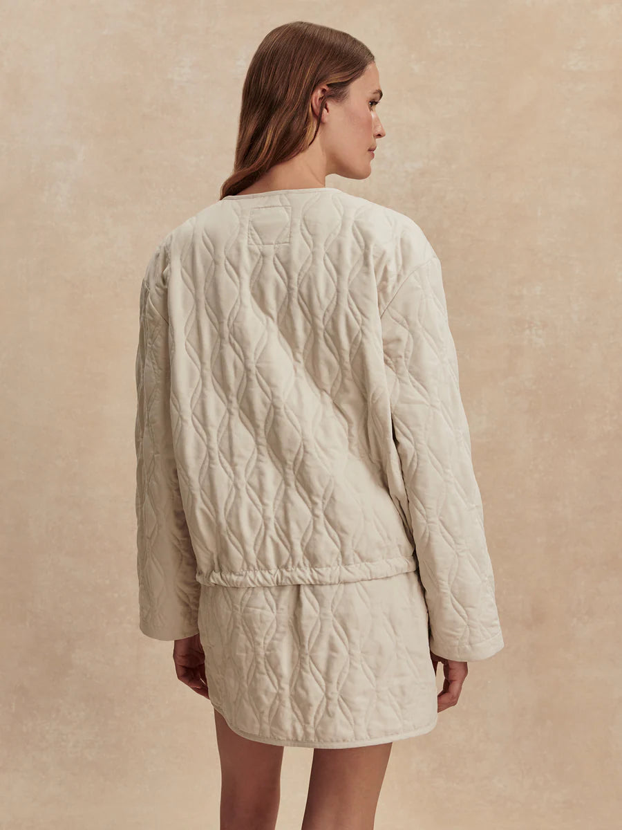 Varley Saba Quilted Jacket, Oat Milk