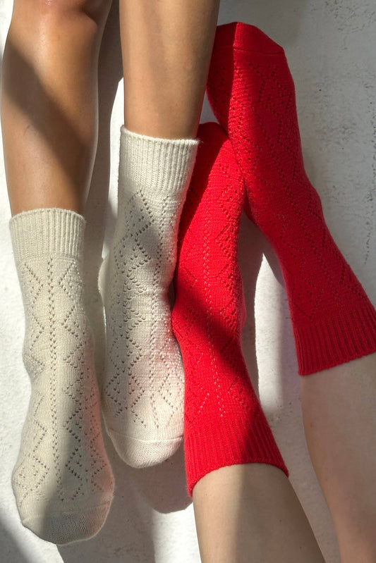 Le Bon Shoppe Cashmere Pointelle Socks - Multiple Options