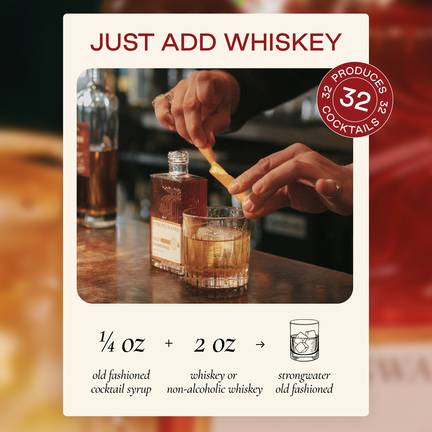 Strongwater Maple Pecan Old Fashioned Cocktail Syrup
