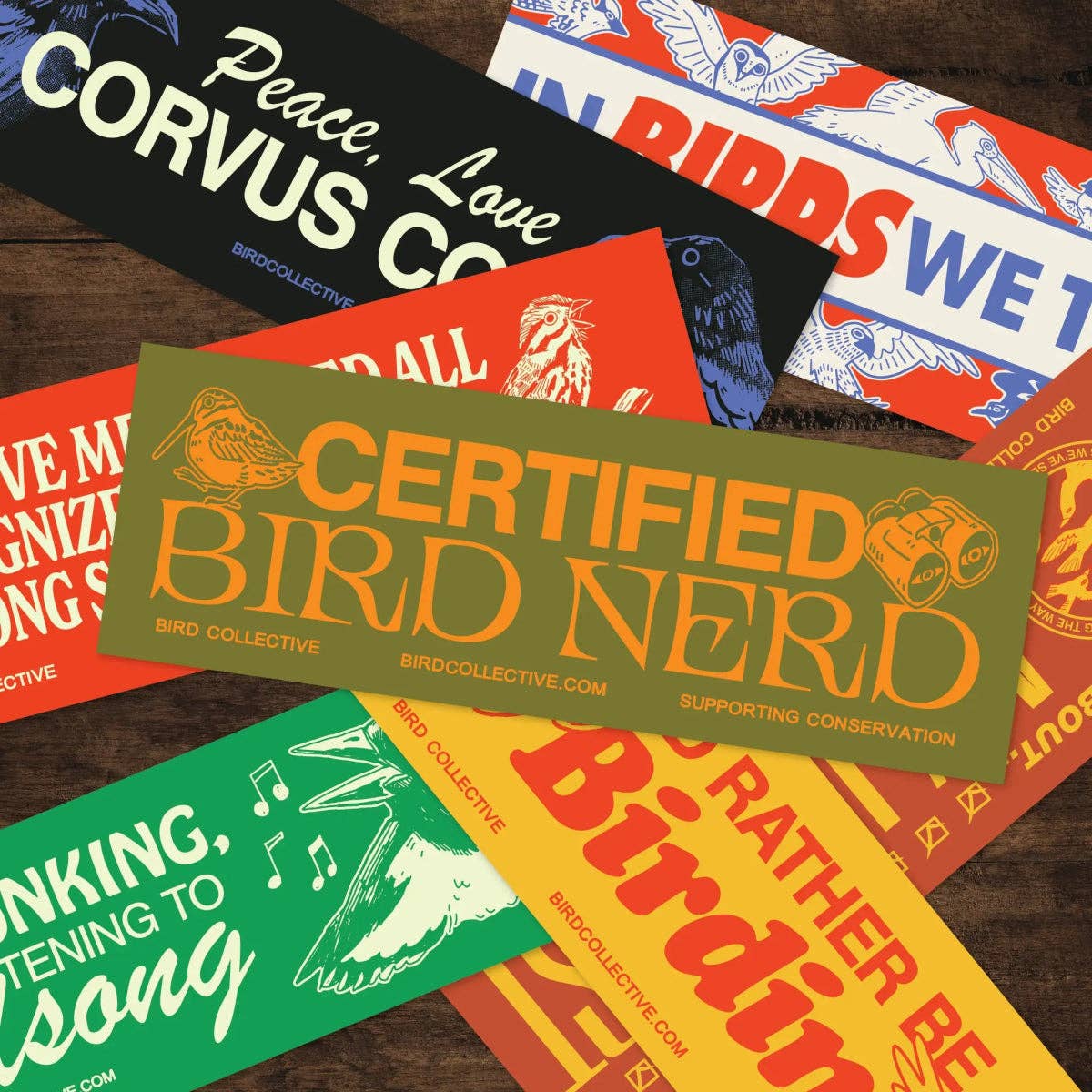 Bird Collective Bird Nerd Bumper Sticker