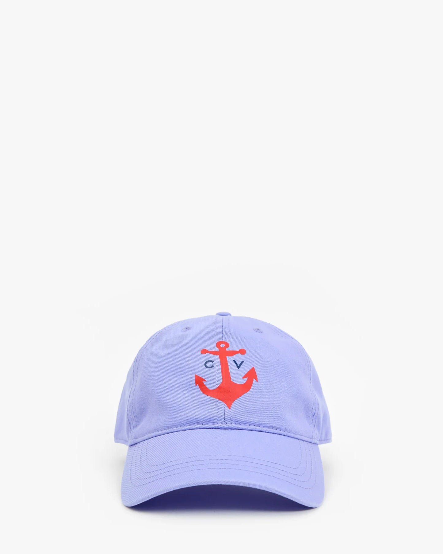 Clare V Baseball Hat, CV Anchor/Lilac