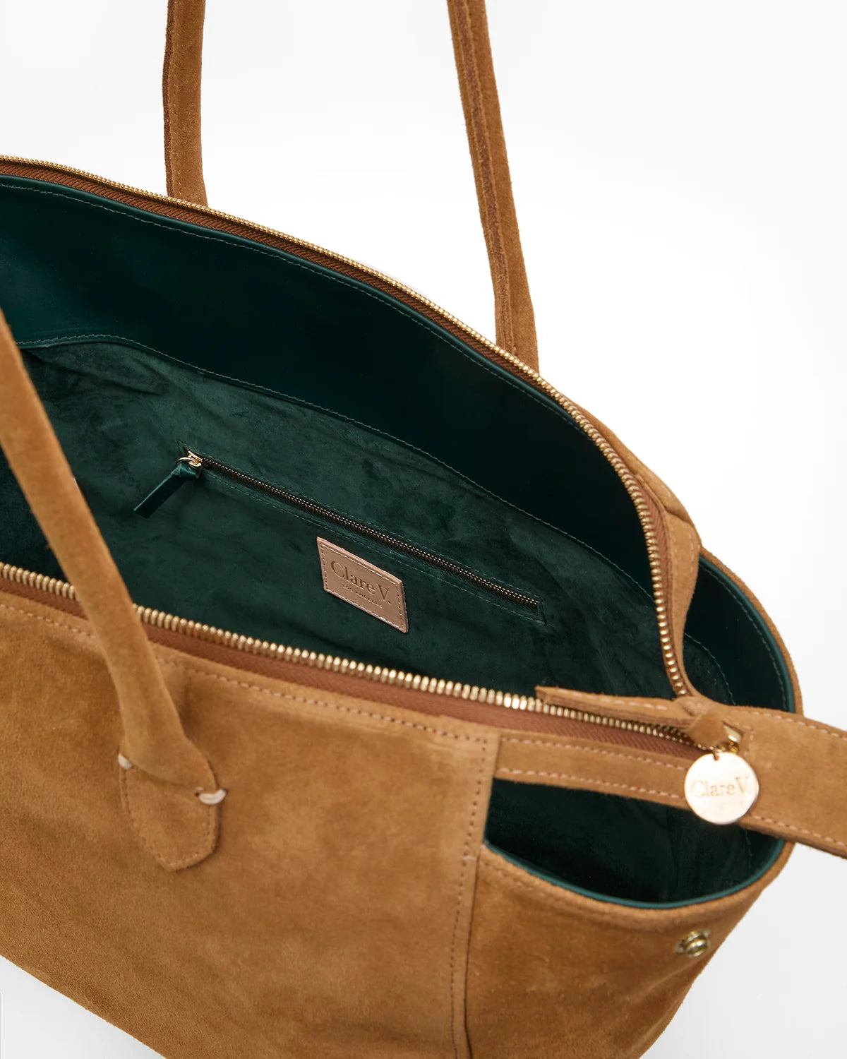 Clare V Beatrice, Suede, Caramel