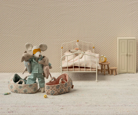 Maileg Baby Mouse in Carry Cot - Multiple Options