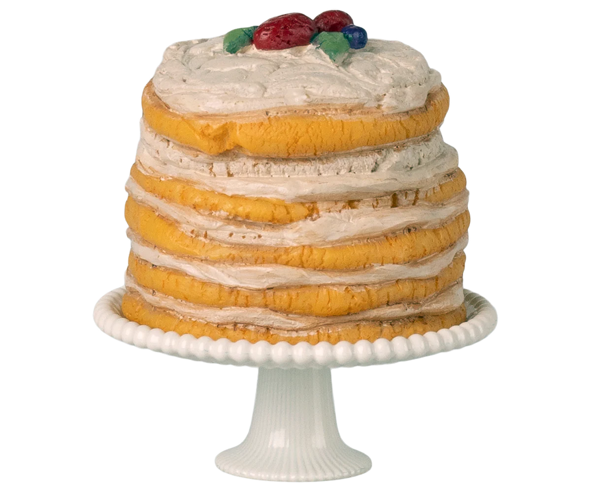 Maileg Party Cake and Cake Stand, Mouse