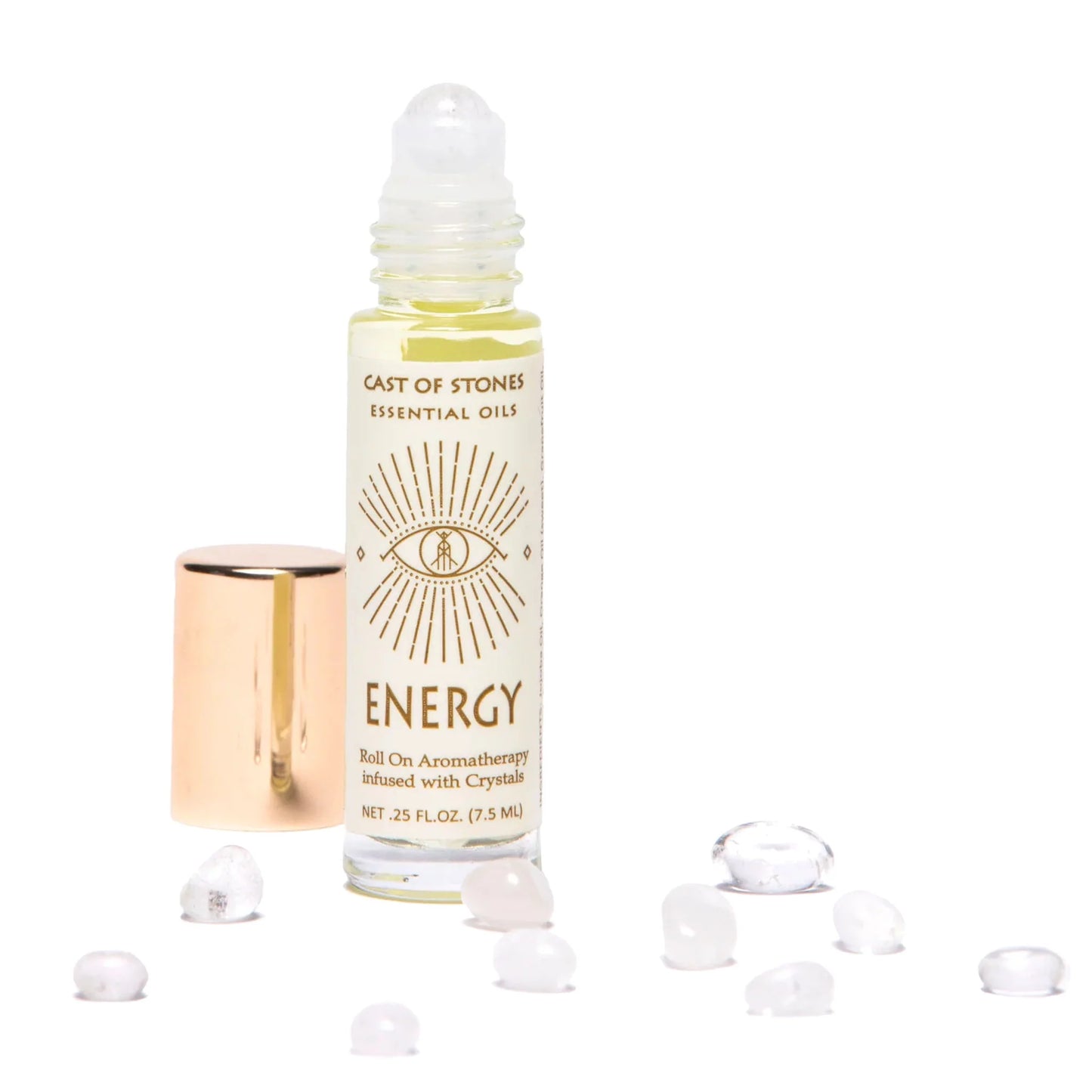 Cast of Stones Essential Oil Roll On w/ Crystals - Multiple Options