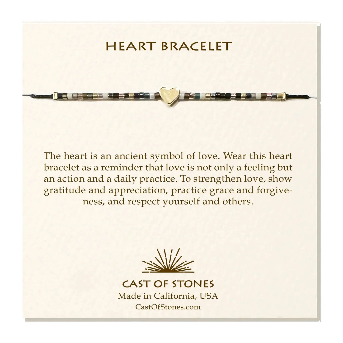 Cast of Stones Heart Bracelet - Multiple Options