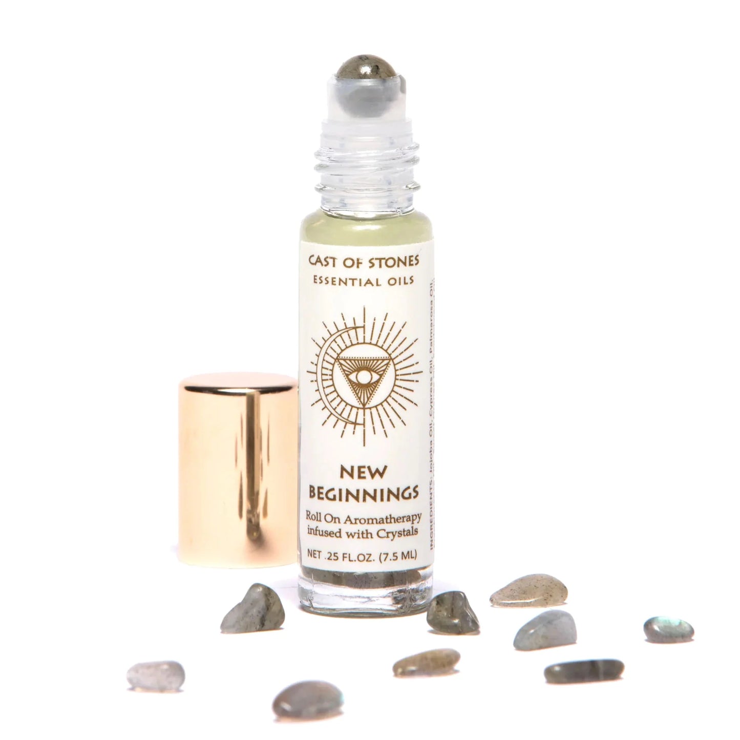 Cast of Stones Essential Oil Roll On w/ Crystals - Multiple Options