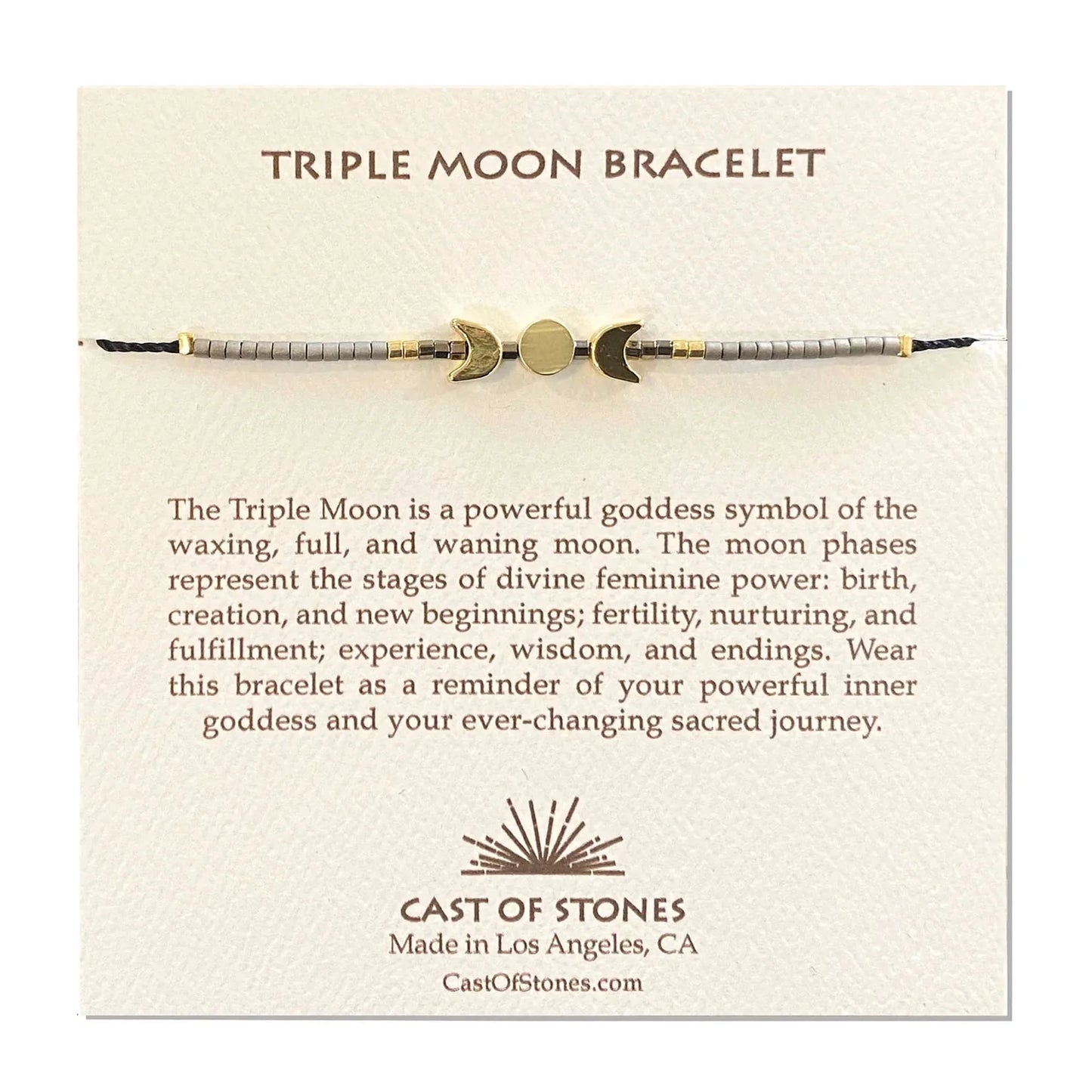 Cast of Stones Triple Moon Bracelet