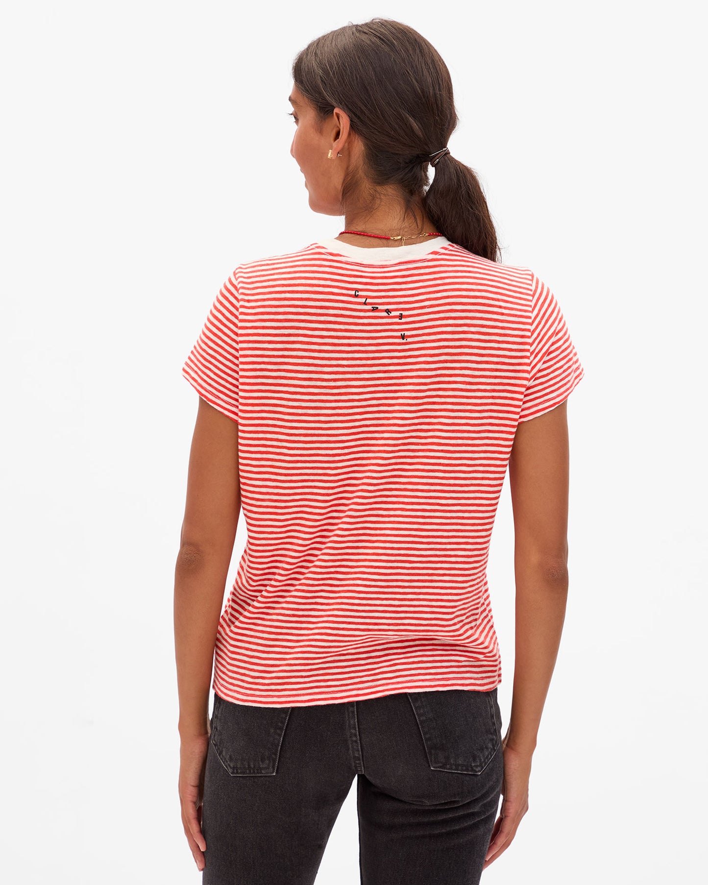 Classic Tee - Cotton/Linen Mini Stripe