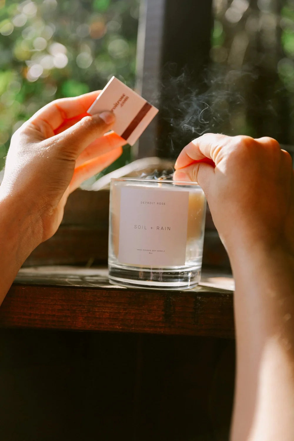 Detroit Rose Soil + Rain Candle