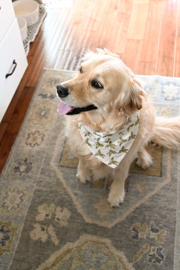 Rebecca Deneau Trillium Hand Block Printed Bandana