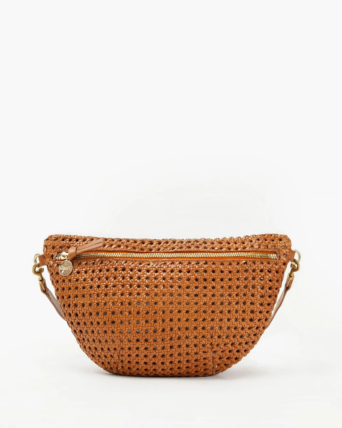 Clare V Grande Fanny, Tan Rattan