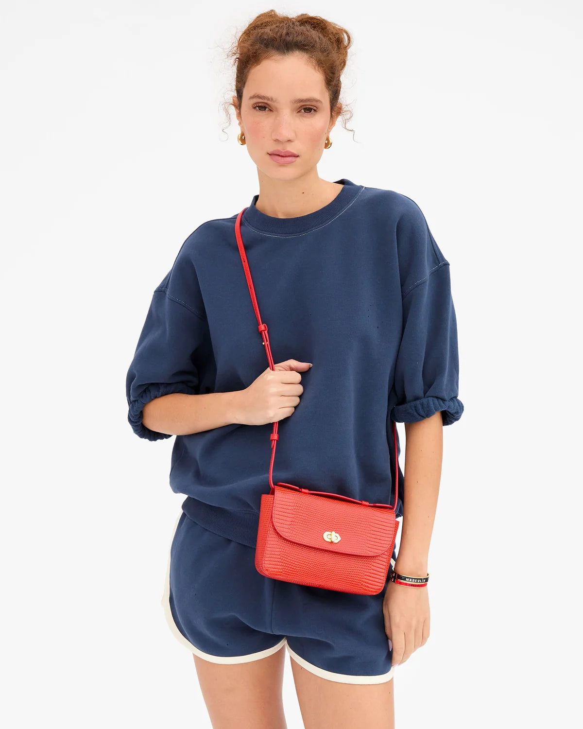 Clare V Kathryn, Glossy Red Lizard