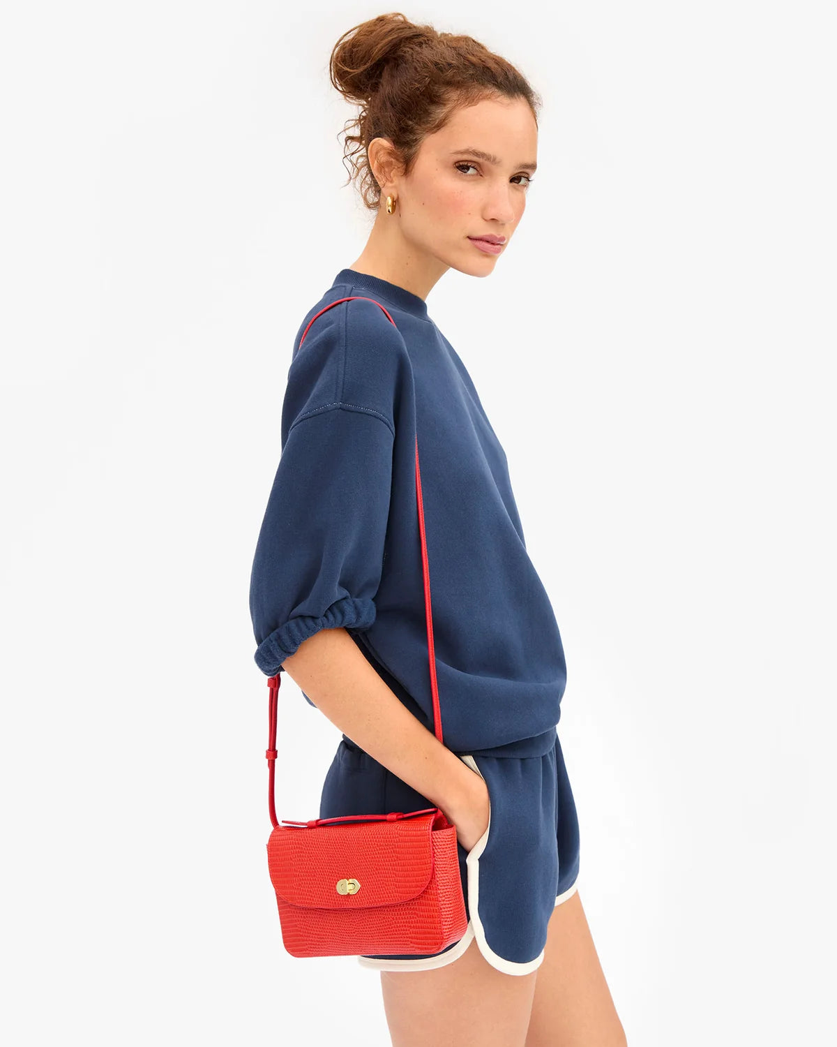 Clare V Kathryn, Glossy Red Lizard