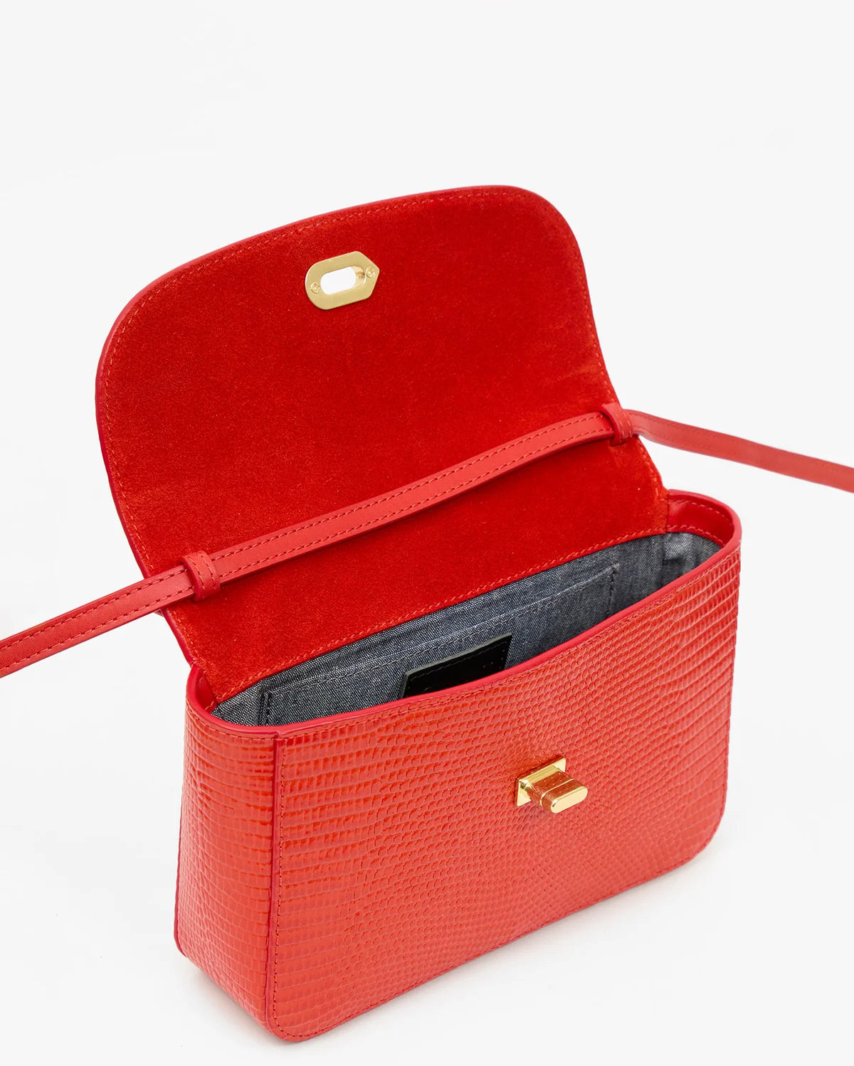 Clare V Kathryn, Glossy Red Lizard