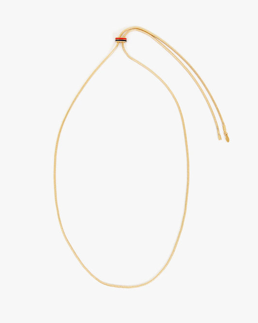 Clare V Le Snake Necklace 24", Vintage Gold