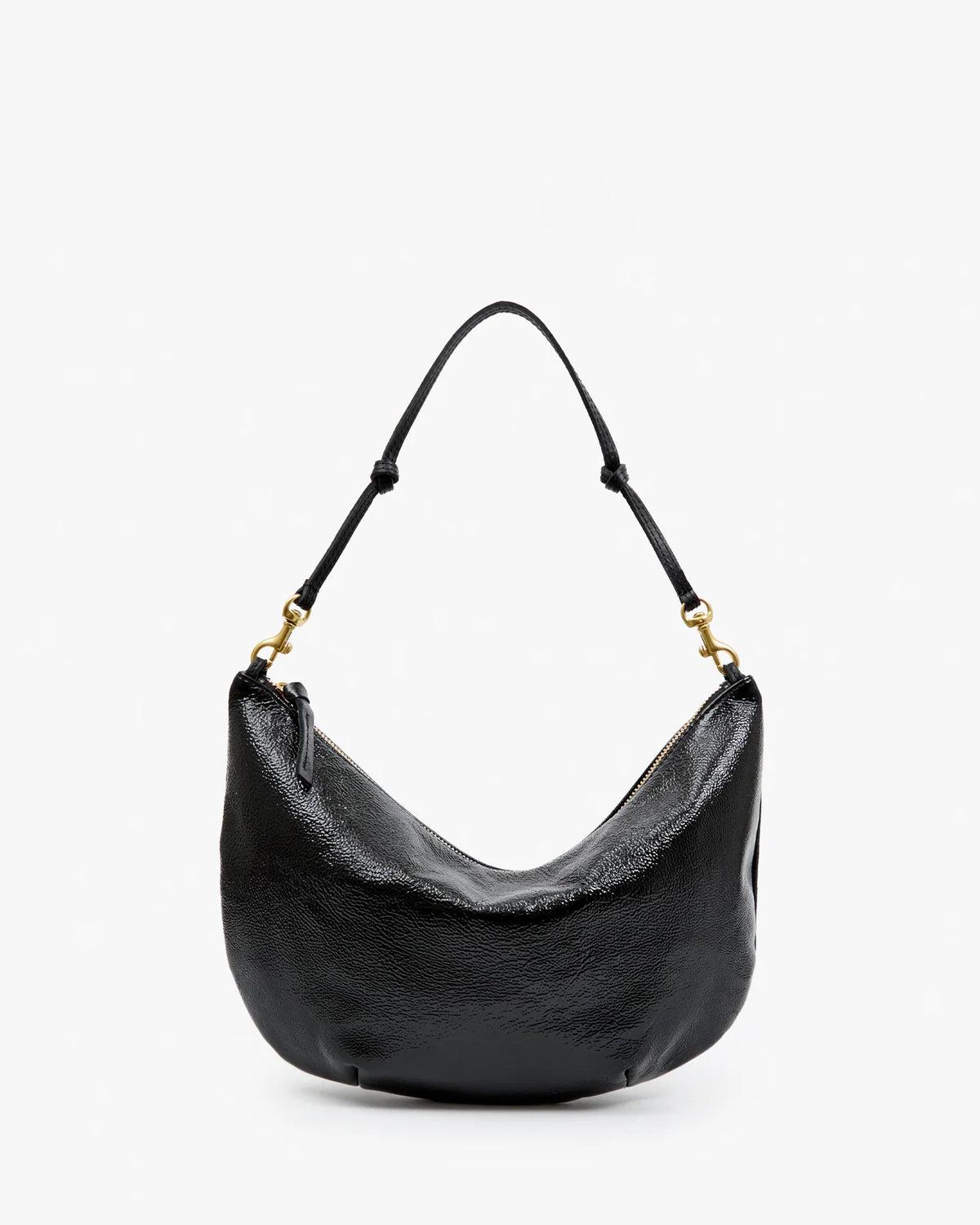 Clare V Lune, Black Crinkle Patent