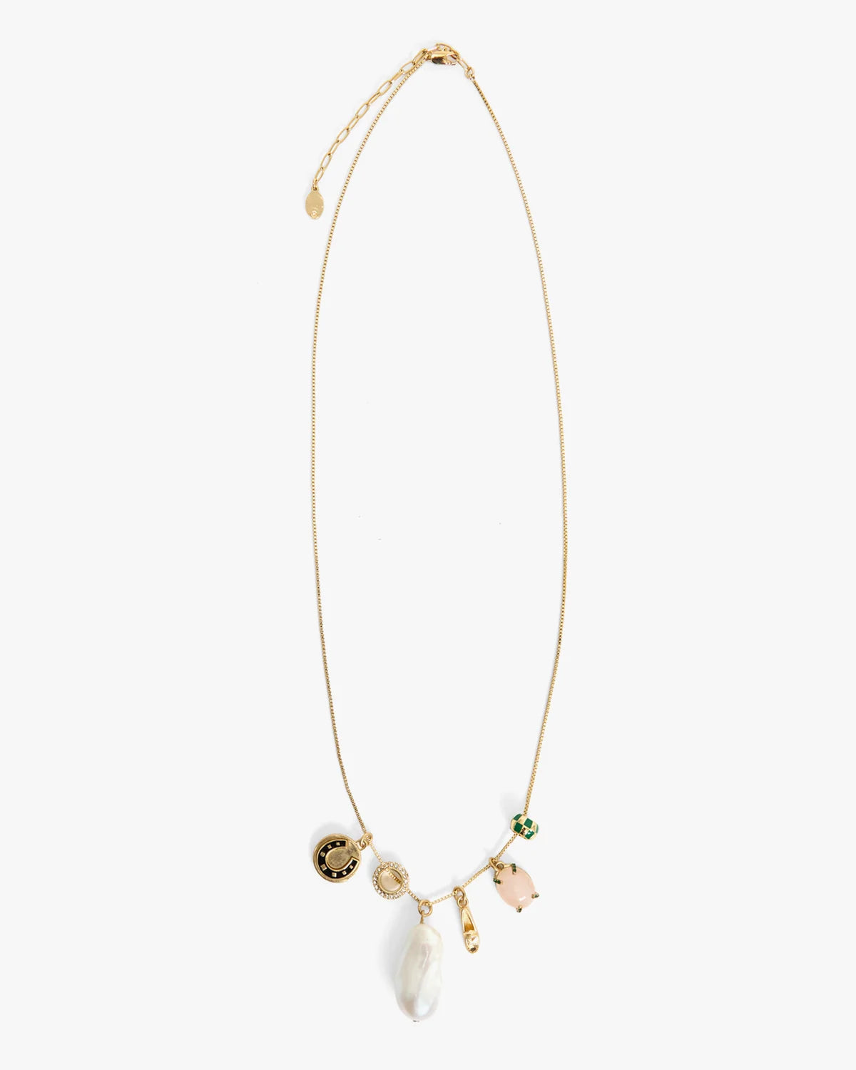 Clare V Margaux Charm Necklace, Multi