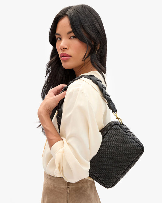 Clare V Midi Sac, Woven Zig-Zag