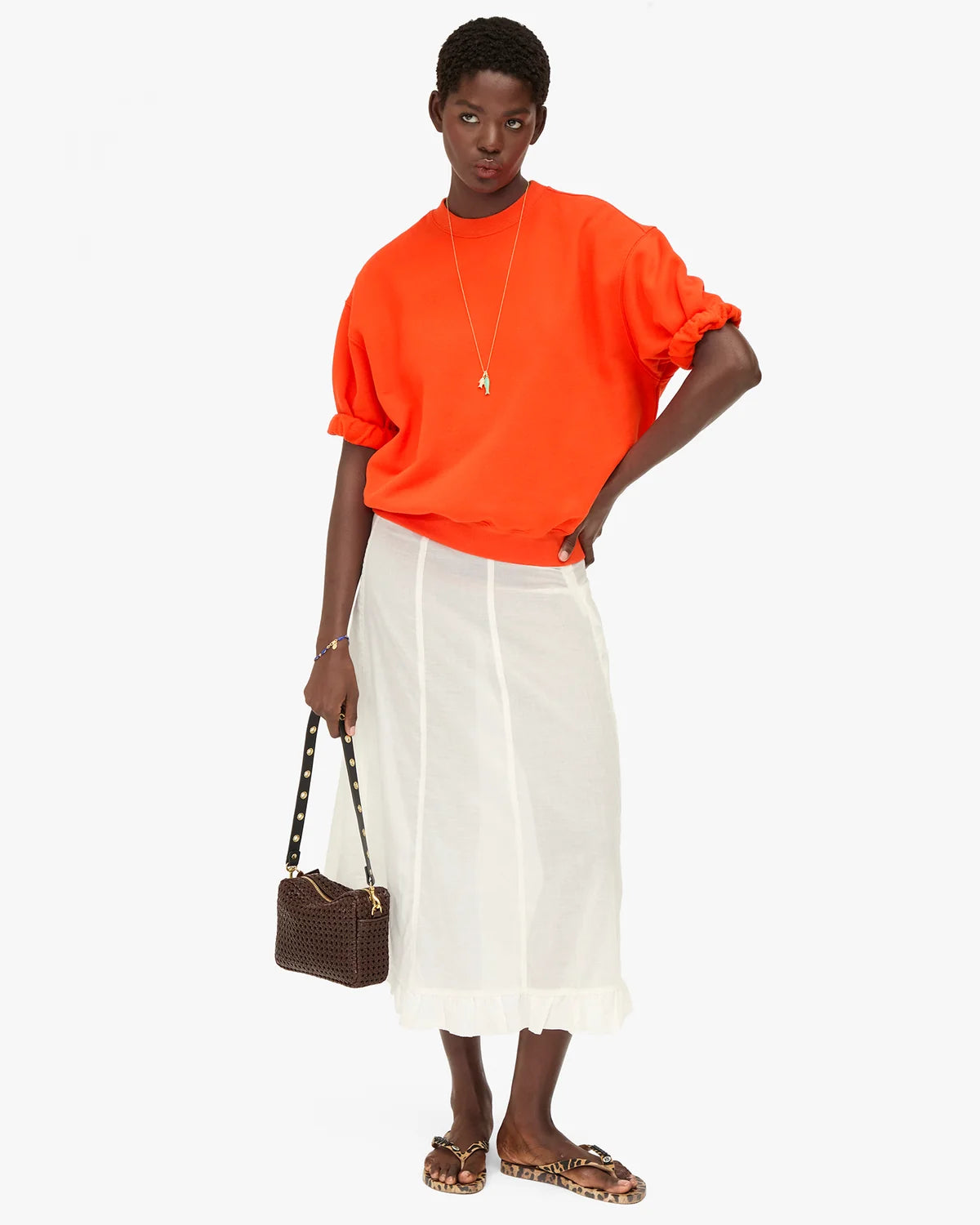 Clare V Midi Sac, Chocolate Rattan