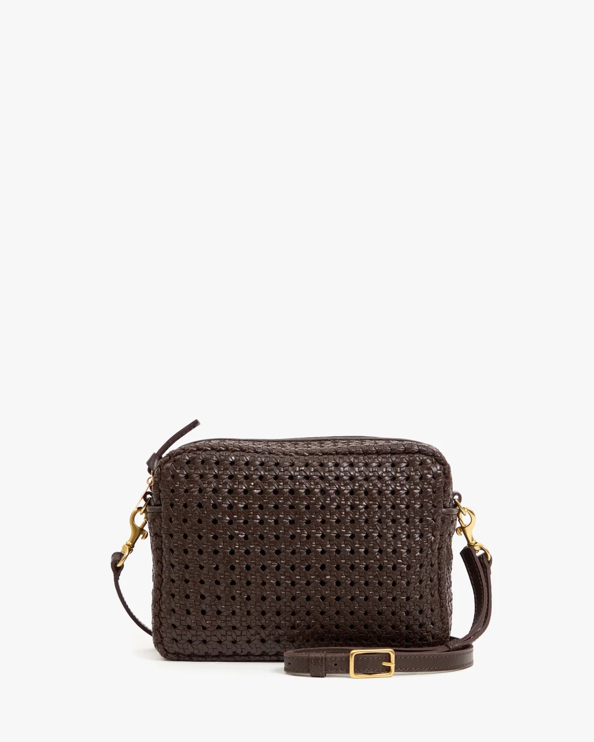 Clare V Midi Sac, Chocolate Rattan