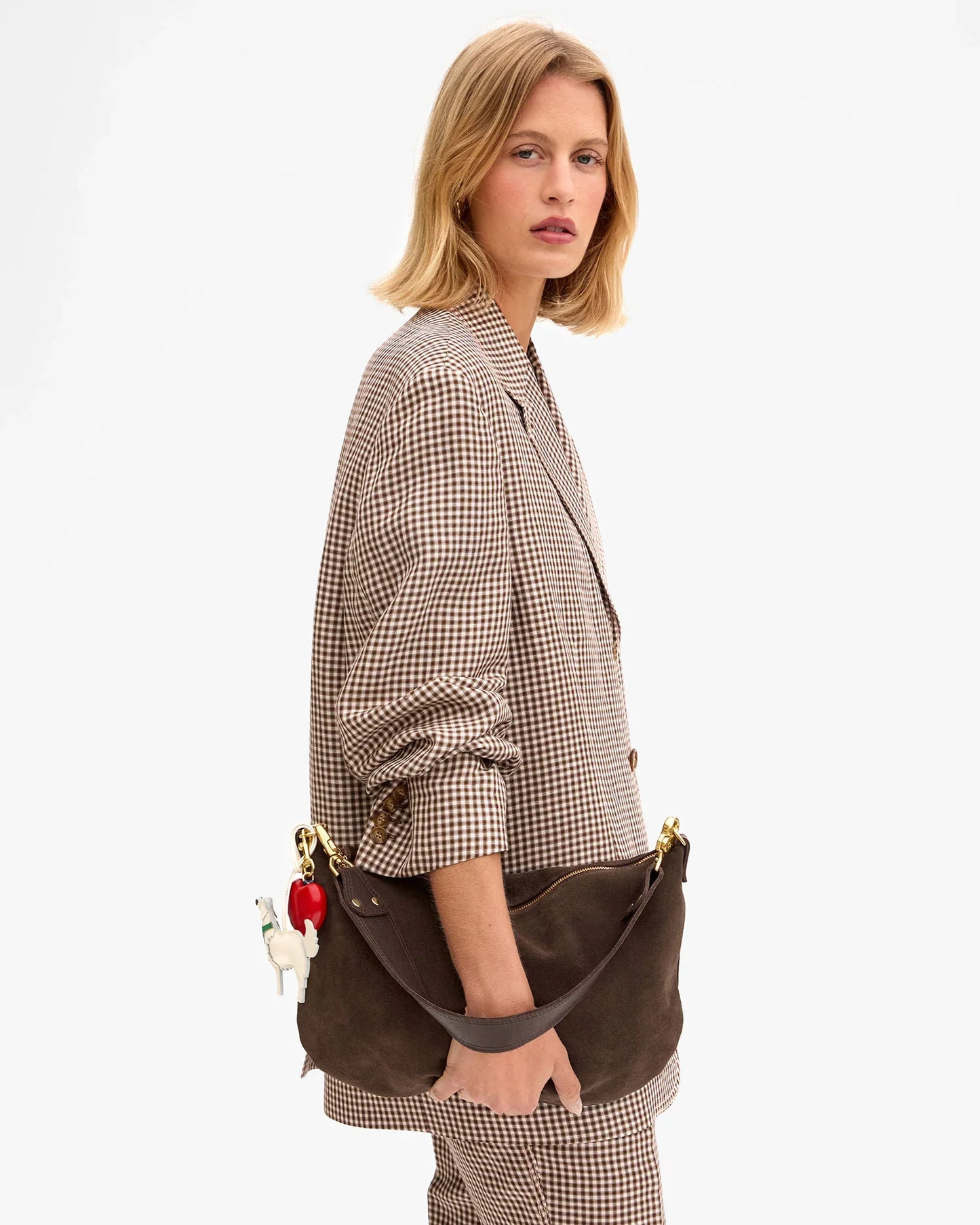Clare V Moyen Messenger, Chocolate Suede