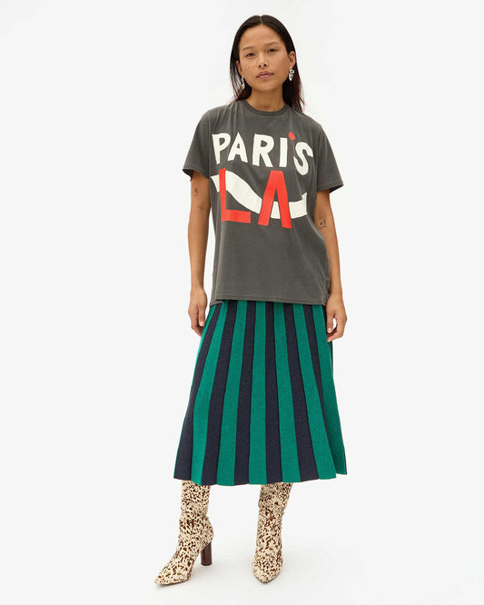 Clare V Original Tee, Paris LA, Faded Black