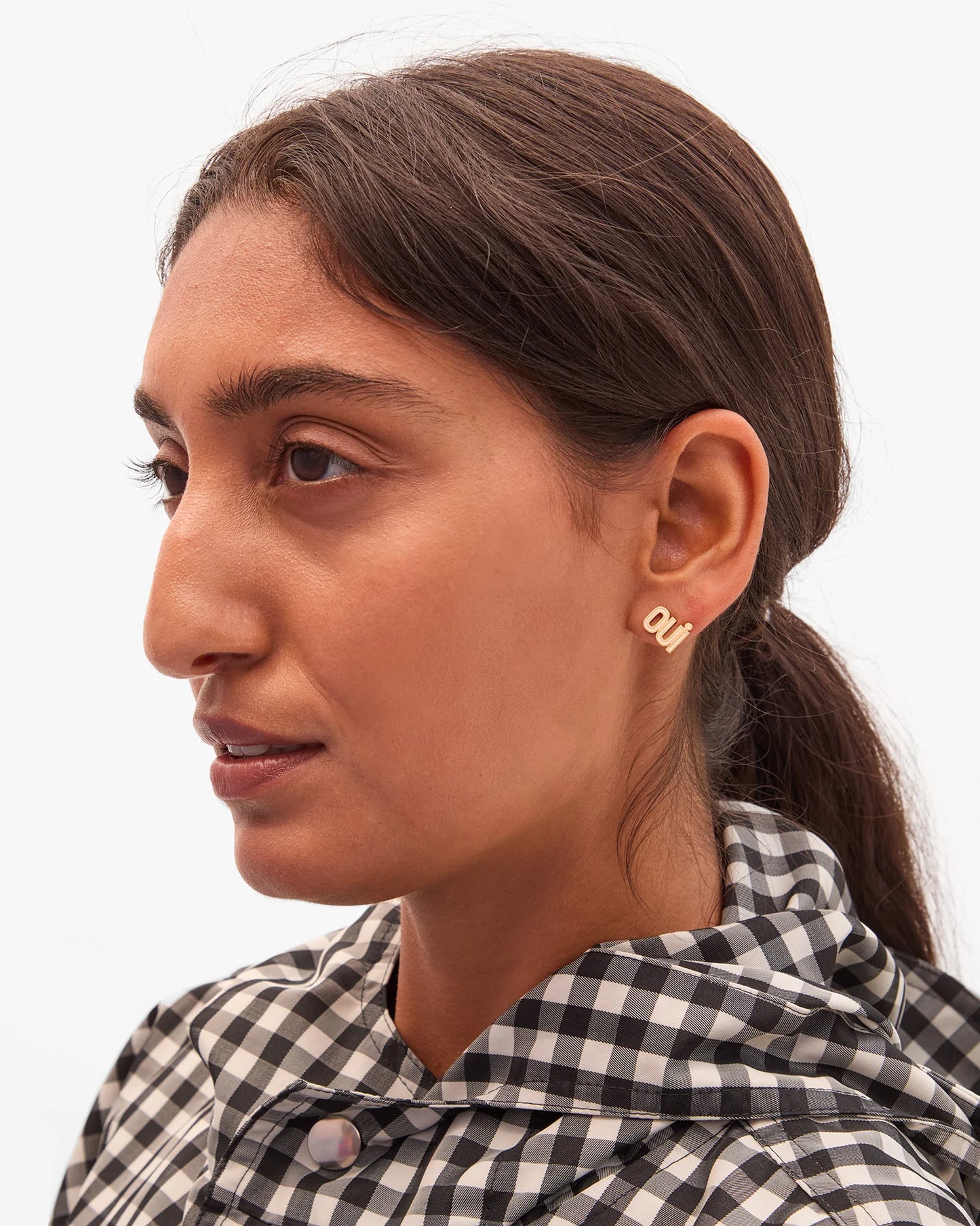 Clare V Stud Earrings, Oui Non
