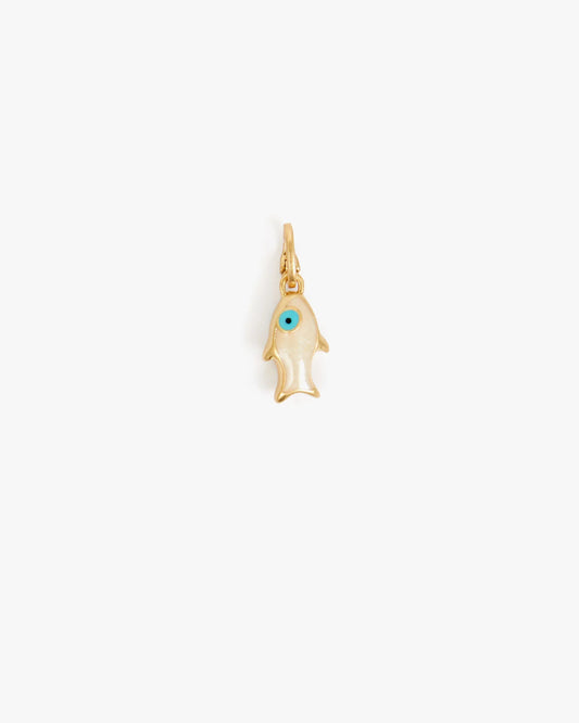 Clare V Pearl Sardine Charm, Cream