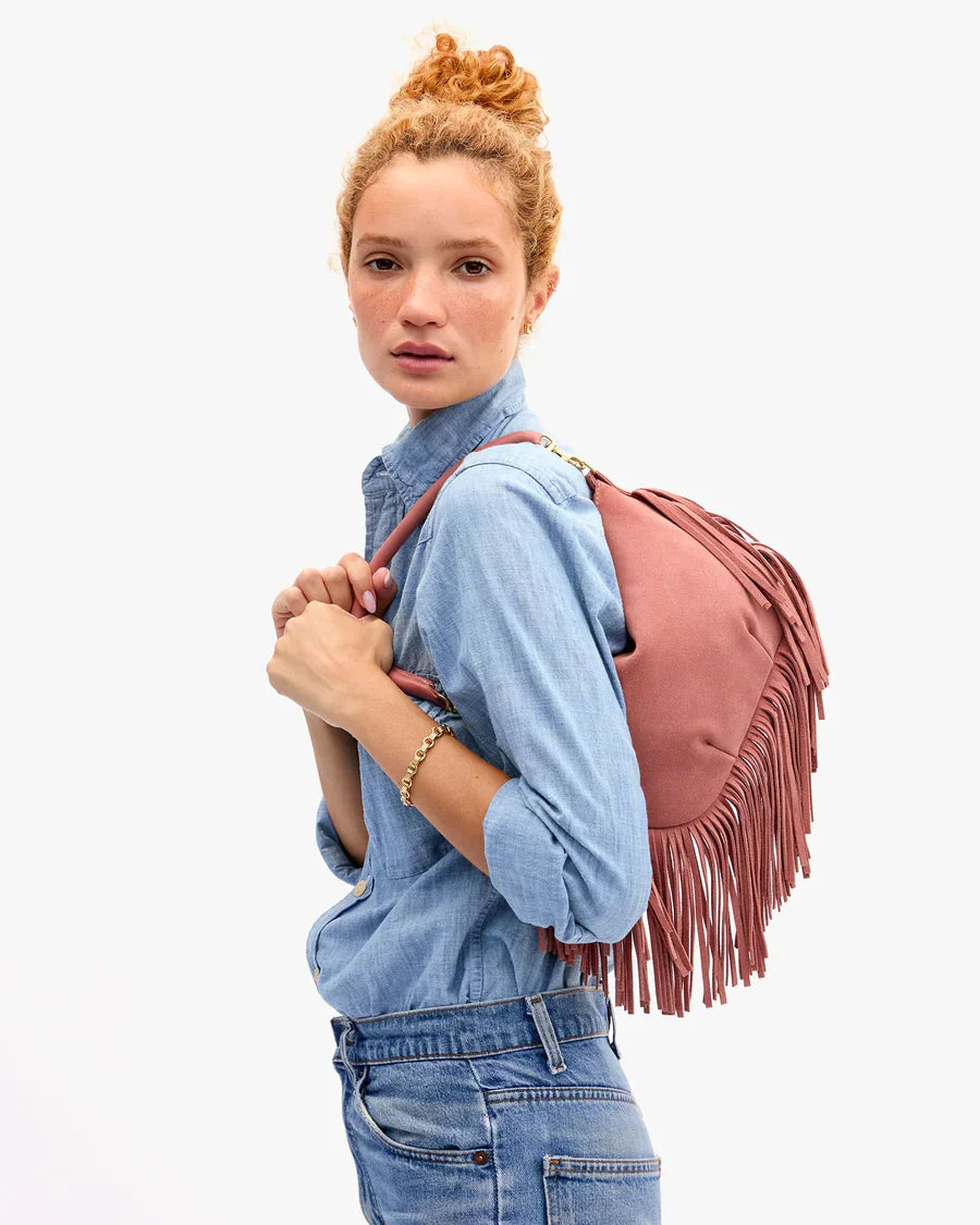 Clare V Petit Moyen Messenger, Suede Fringe
