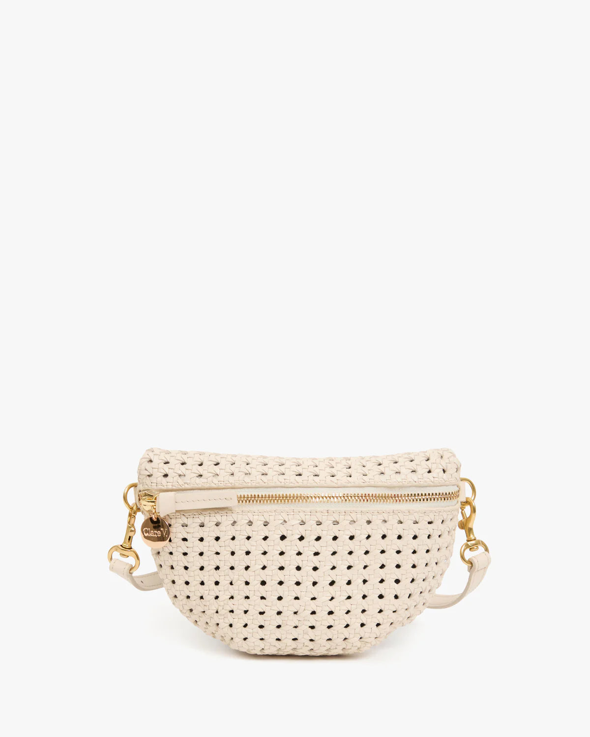 Clare V Petite Fanny, Rattan/Cream