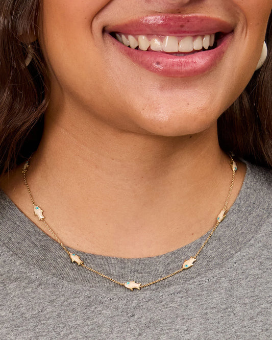 Clare V Petite Pearl Sardine Charm Chain