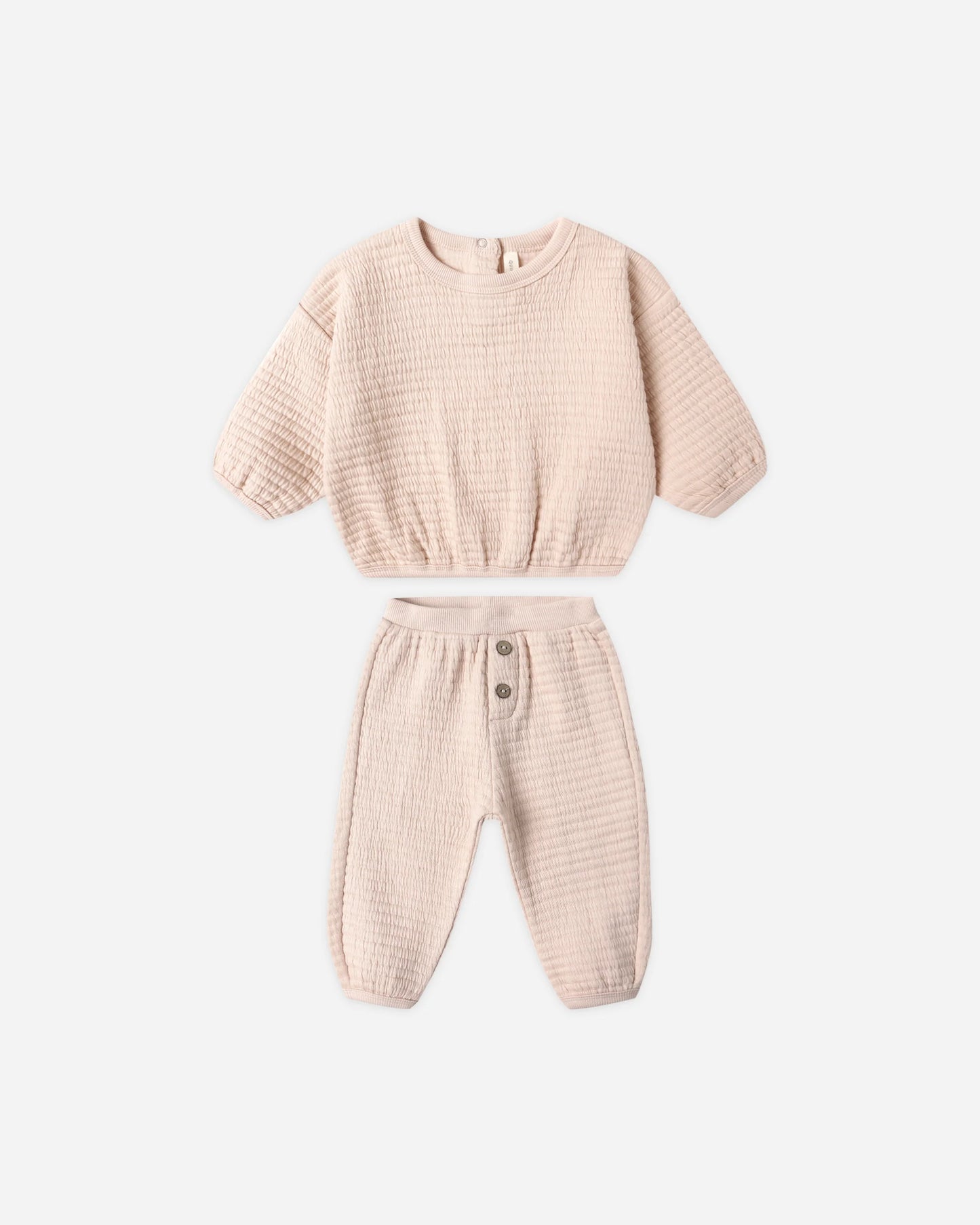 Quincy Mae Textured Sweat Set - Multiple Options
