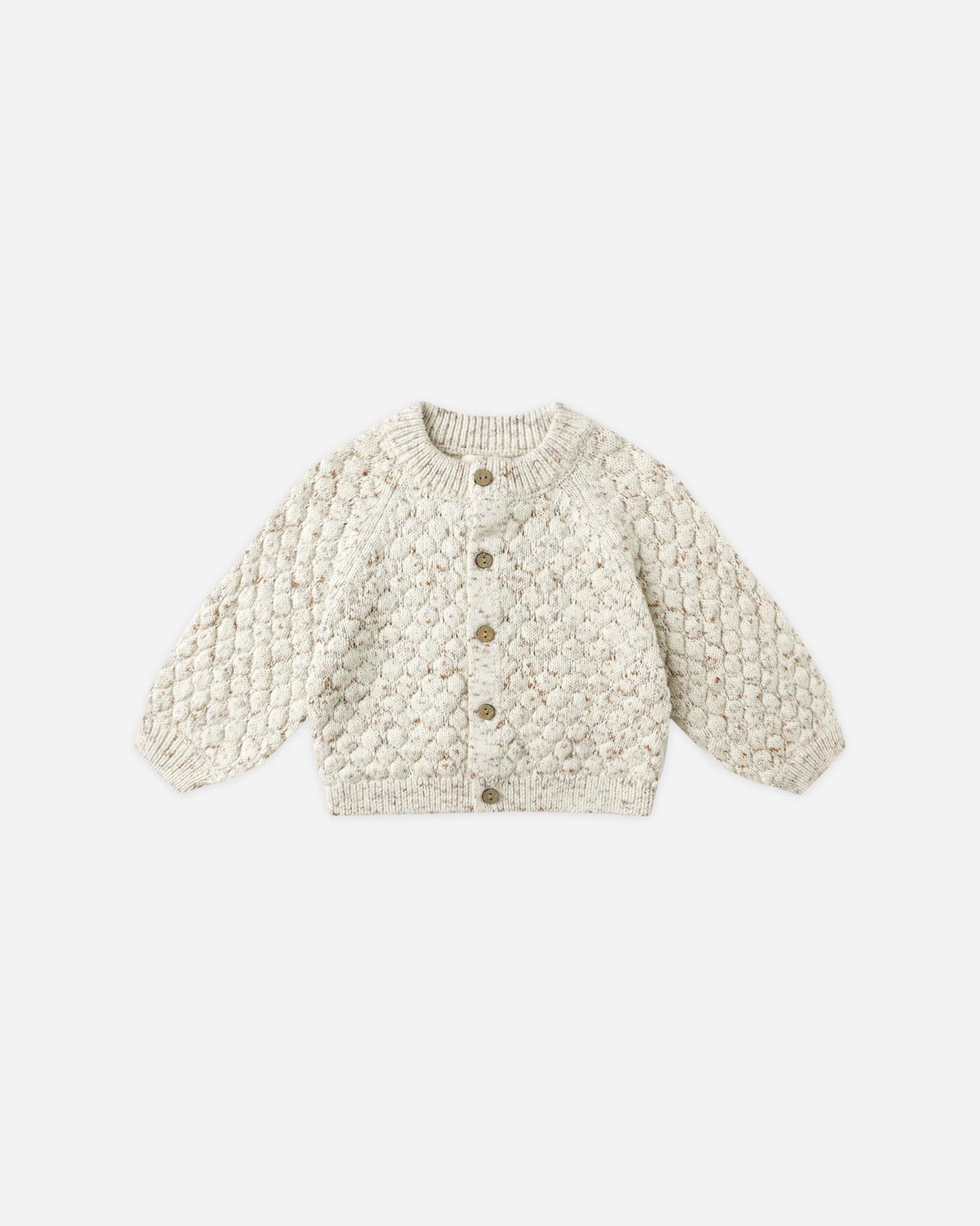 Quincy Mae Bubble Knit Cardigan, Natural