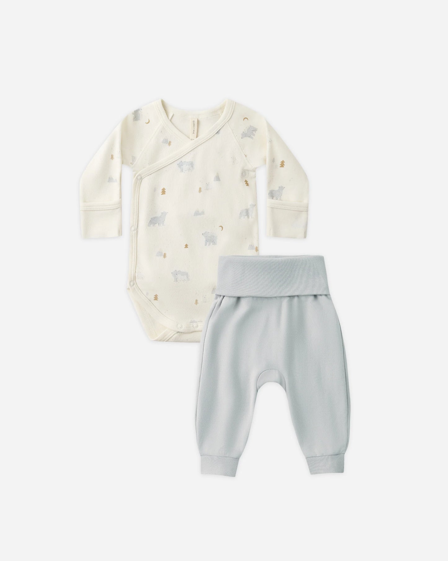 Quincy Mae Side Snap Bodysuit + Pant Set - Multiple Options