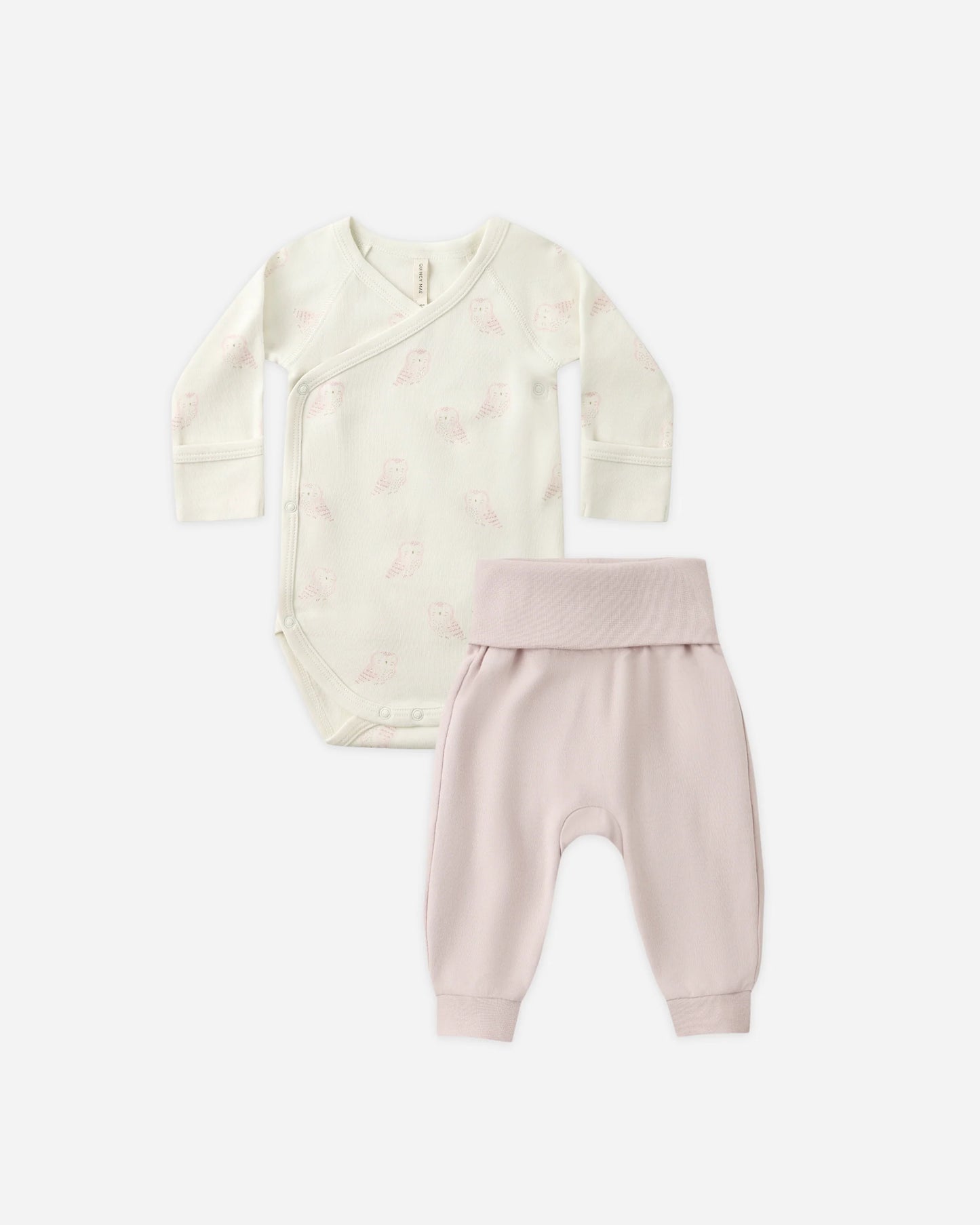 Quincy Mae Side Snap Bodysuit + Pant Set - Multiple Options