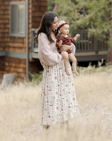 Rylee + Cru Fuzzy Cardigan, Blush