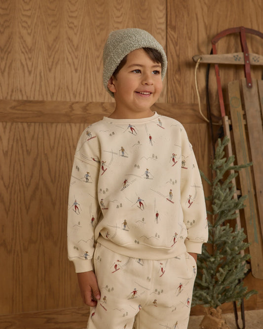 Rylee + Cru Relaxed Sweatshirt, Natural/Skiers