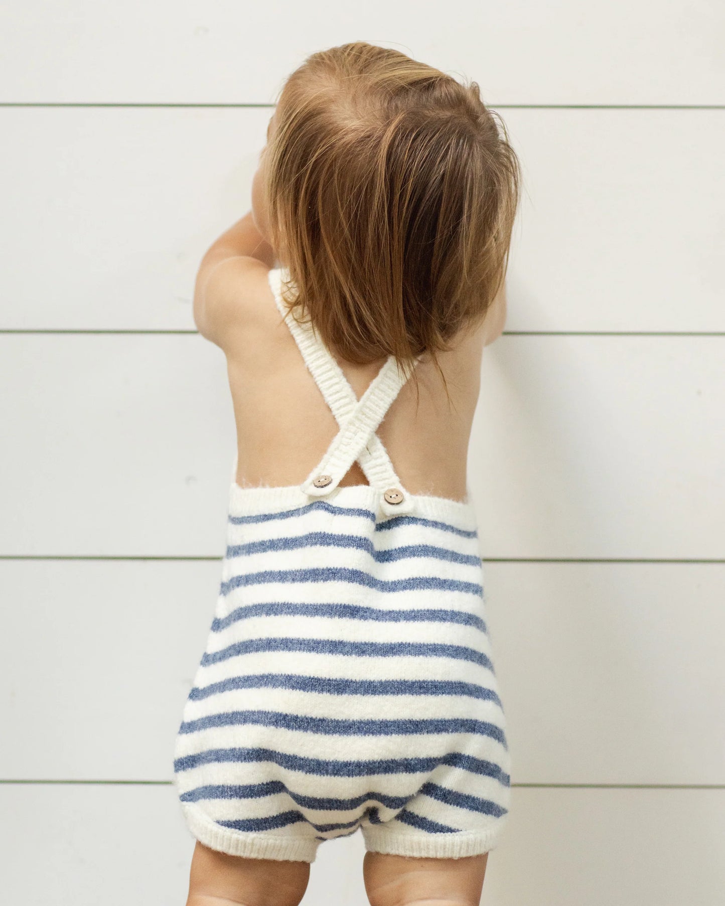 Rylee + Cru Fisher Romper, Maritime Stripe