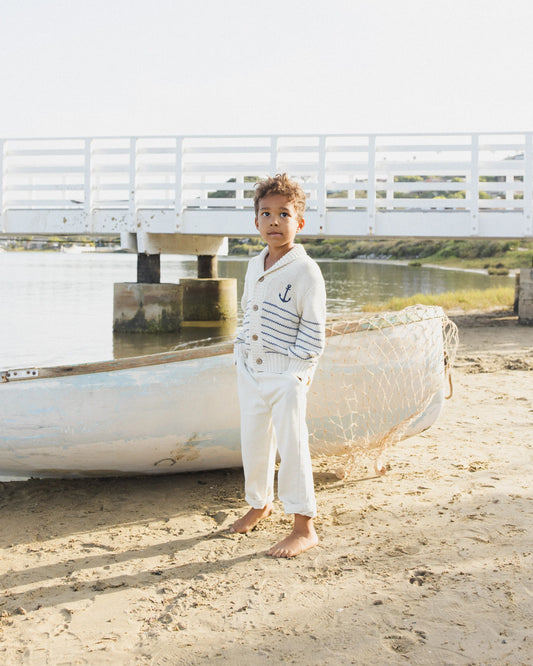 Rylee + Cru Shawl Cardigan Natural & Marine