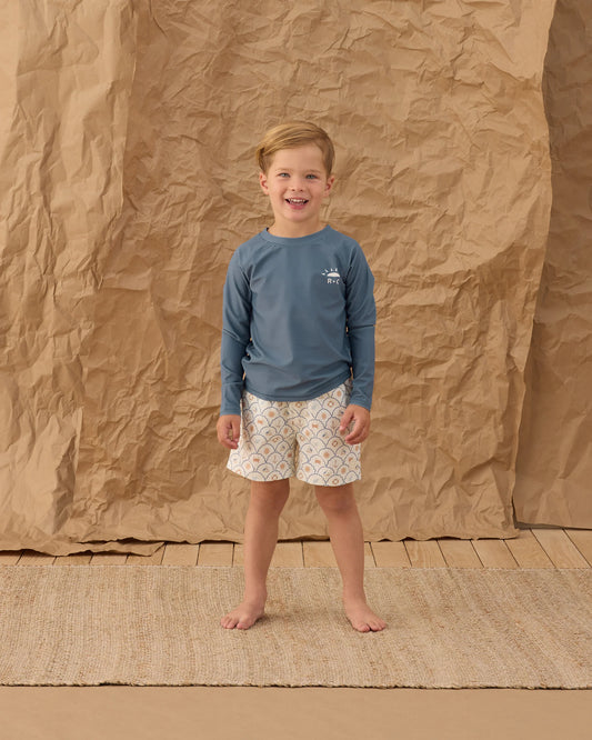 Rylee + Cru Boardshort, Nautical/Ivory