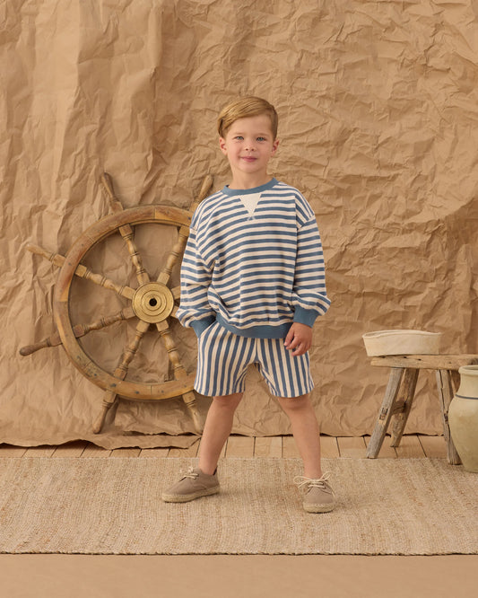 Rylee + Cru Relaxed Short, Marine Stripe