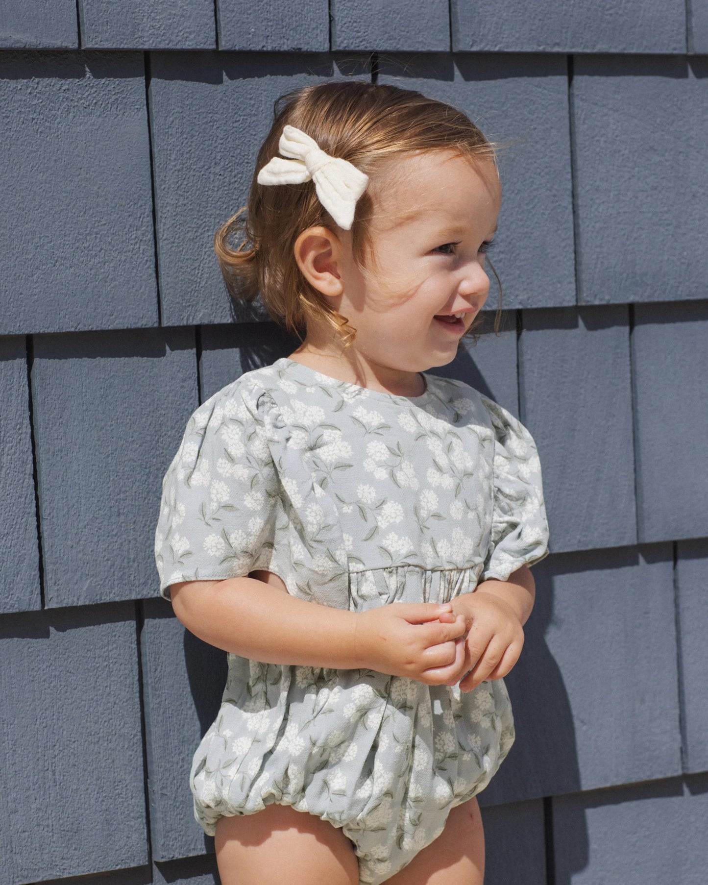 Rylee + Cru Kalea Romper Hydrangea/Light Blue