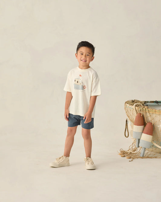 Rylee + Cru Relaxed Tee Tug Boat/Ivory
