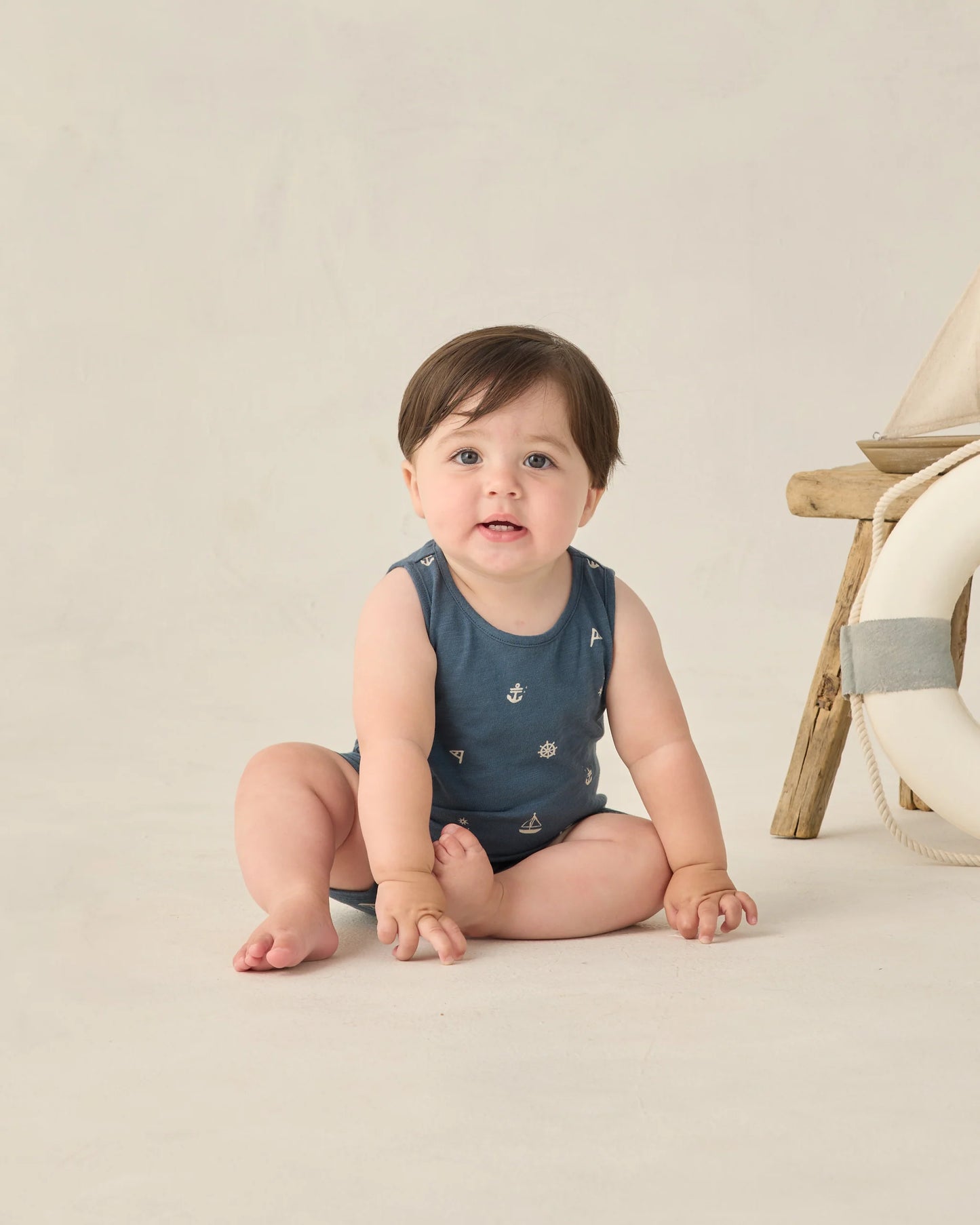 Rylee + Cru Sleeveless One-Piece Maritime/Navy