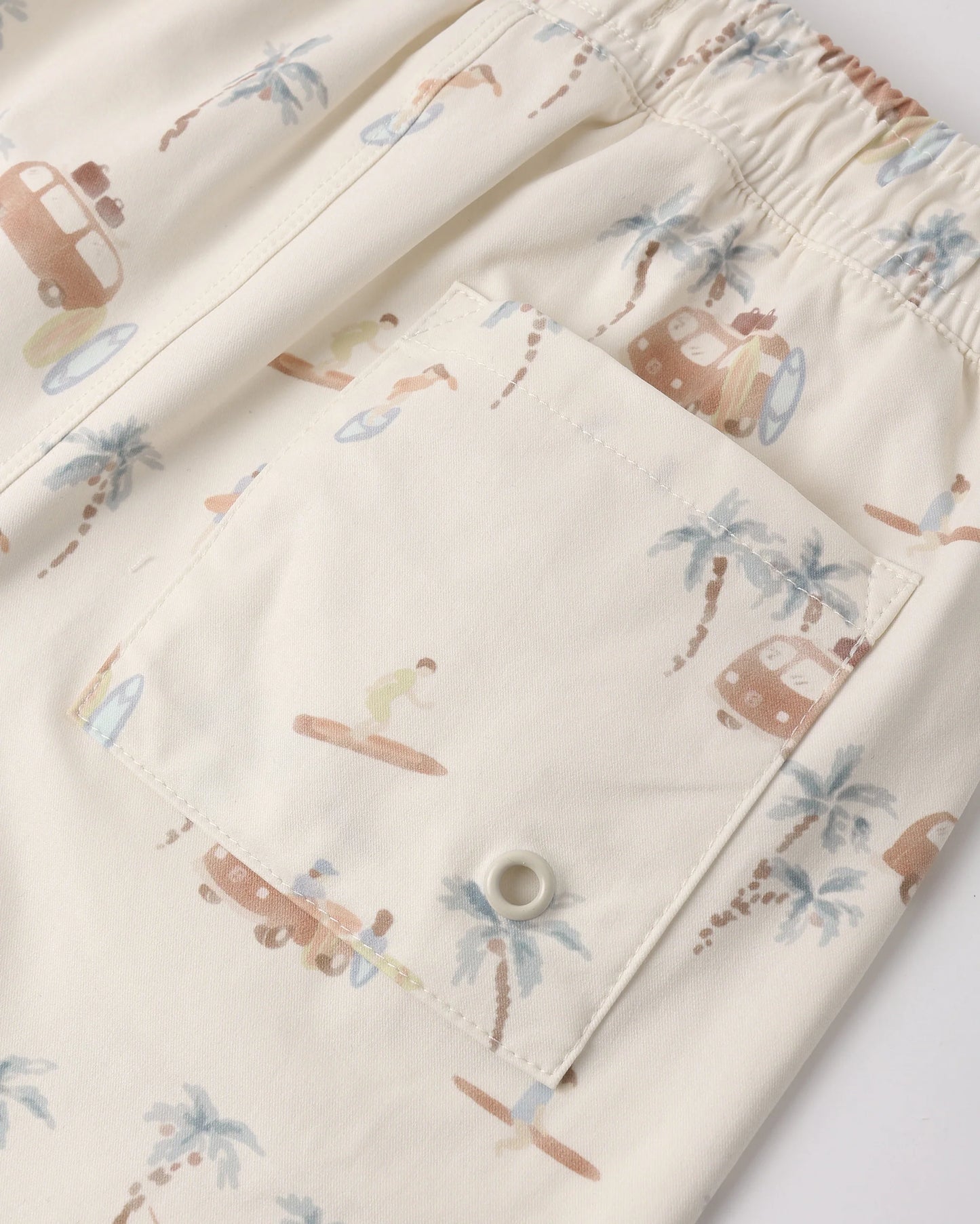 Rylee + Cru Boardshort Surf Town, Natural