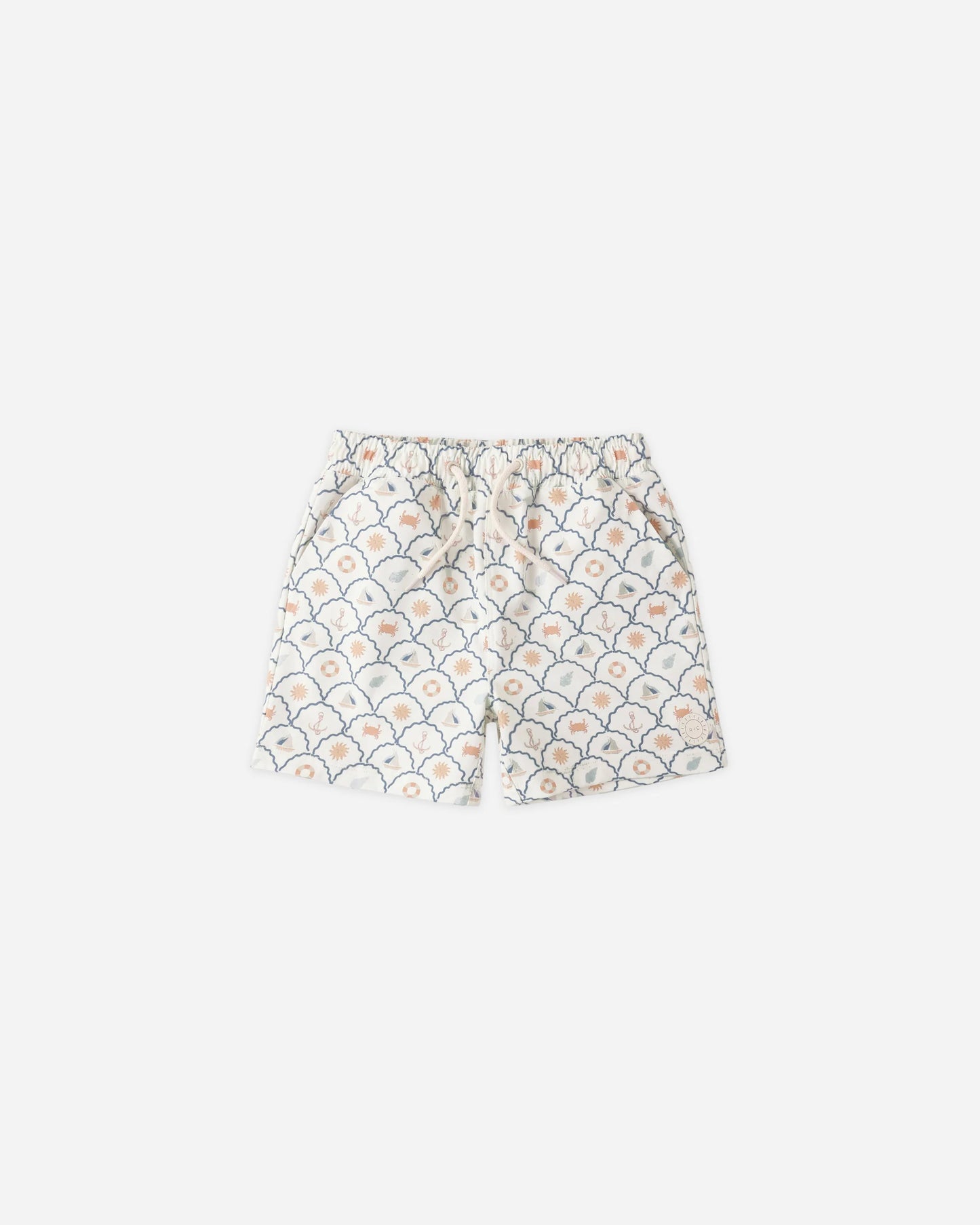 Rylee + Cru Boardshort, Nautical/Ivory
